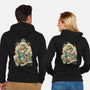 Neko's Awakening-Unisex-Zip-Up-Sweatshirt-ilustrata