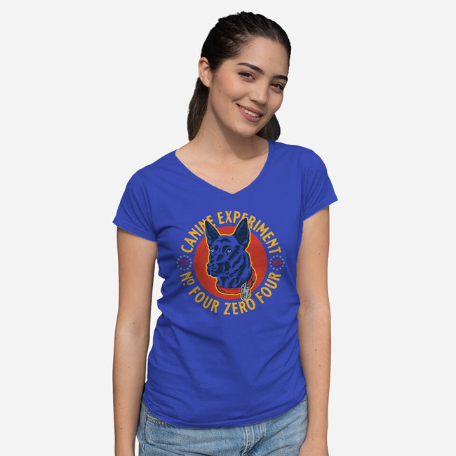 Good Girl-Womens-V-Neck-Tee-Wheels