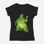 Evil Boogeyman-Womens-V-Neck-Tee-dalethesk8er