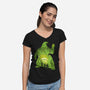 Evil Boogeyman-Womens-V-Neck-Tee-dalethesk8er