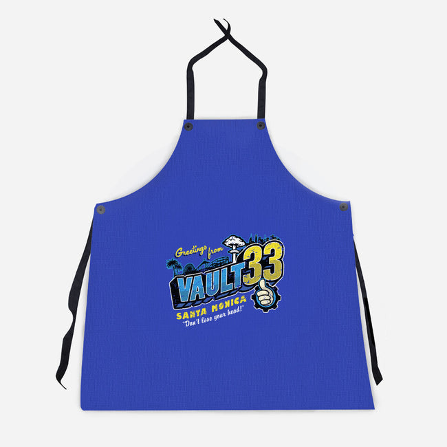 Greetings From Vault 33-Unisex-Kitchen-Apron-Olipop