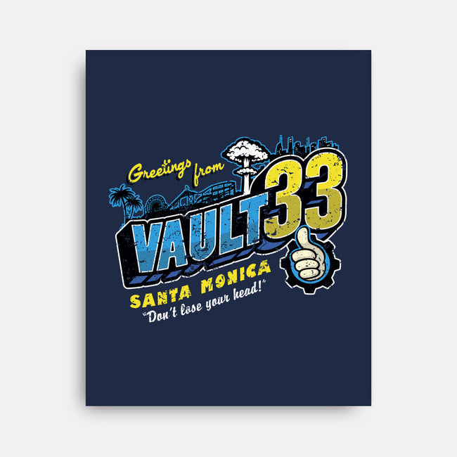 Greetings From Vault 33-None-Stretched-Canvas-Olipop