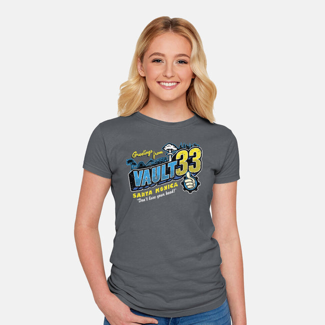 Greetings From Vault 33-Womens-Fitted-Tee-Olipop