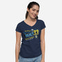 Greetings From Vault 33-Womens-V-Neck-Tee-Olipop