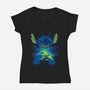 Alien Experiment-Womens-V-Neck-Tee-dalethesk8er