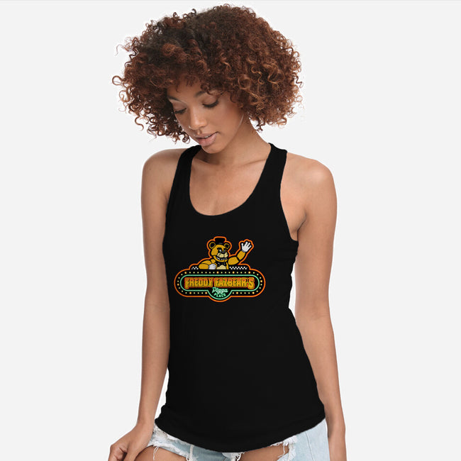 Fazbear's Pizza-Womens-Racerback-Tank-dalethesk8er