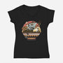 Ahoy Noodle Pirates-Womens-V-Neck-Tee-glitchygorilla