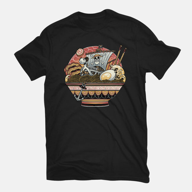 Ahoy Noodle Pirates-Womens-Basic-Tee-glitchygorilla