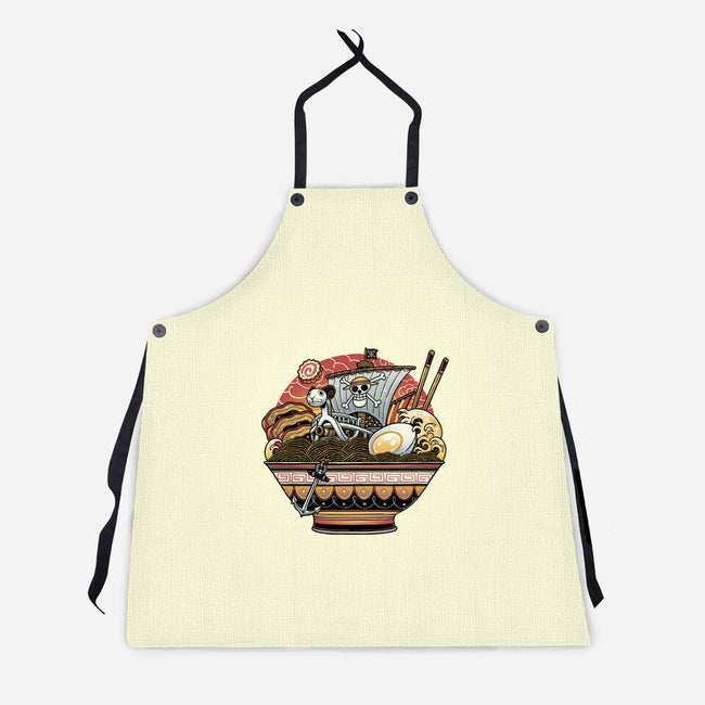 Ahoy Noodle Pirates-Unisex-Kitchen-Apron-glitchygorilla