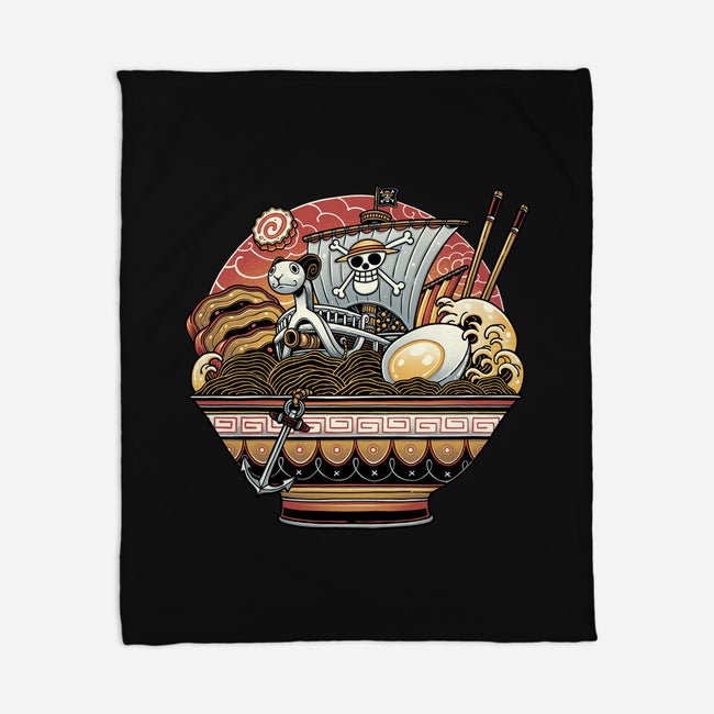 Ahoy Noodle Pirates-None-Fleece-Blanket-glitchygorilla