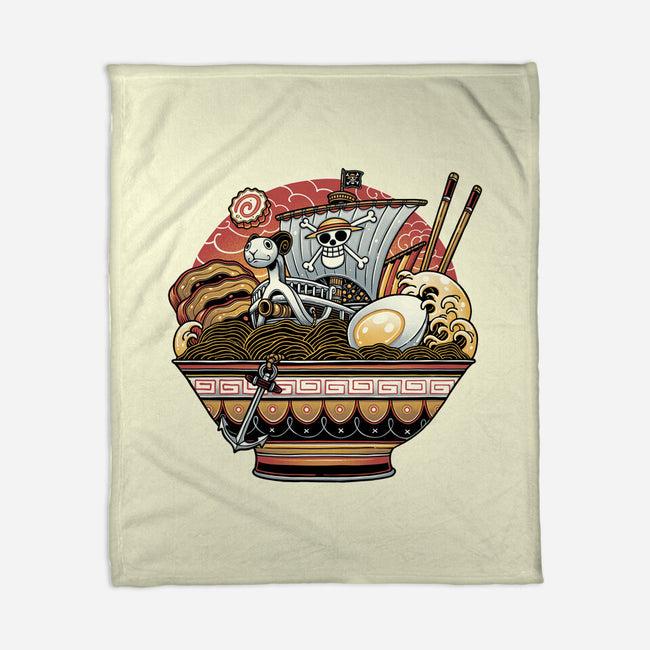 Ahoy Noodle Pirates-None-Fleece-Blanket-glitchygorilla