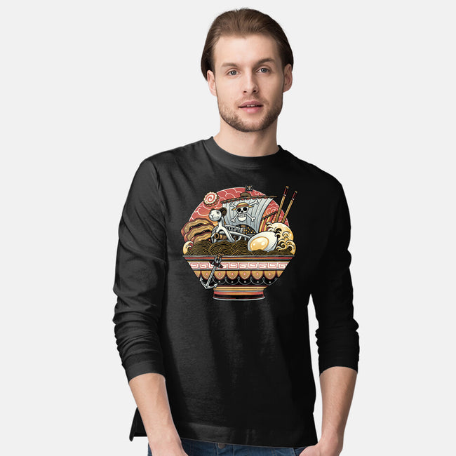 Ahoy Noodle Pirates-Mens-Long Sleeved-Tee-glitchygorilla