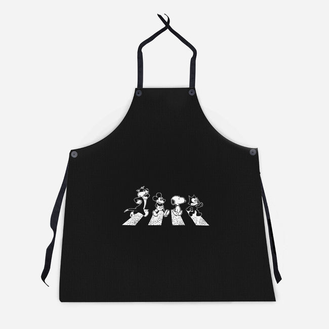 Black And White Road-Unisex-Kitchen-Apron-turborat14