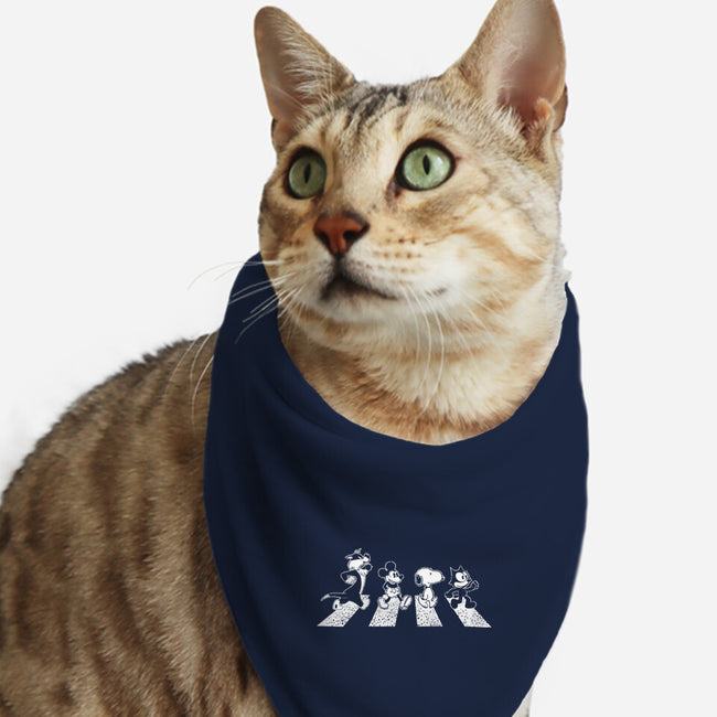 Black And White Road-Cat-Bandana-Pet Collar-turborat14