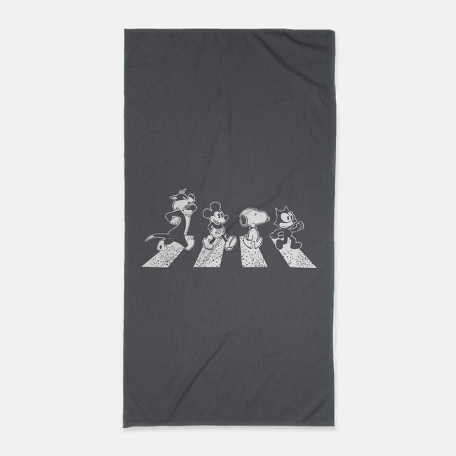 Black And White Road-None-Beach-Towel-turborat14