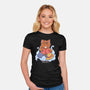 Pirate Maneki Neko-Womens-Fitted-Tee-ellr