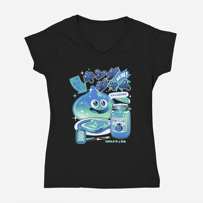 New Slime Jam-Womens-V-Neck-Tee-ilustrata