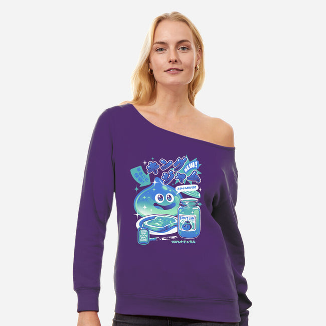 New Slime Jam-Womens-Off Shoulder-Sweatshirt-ilustrata