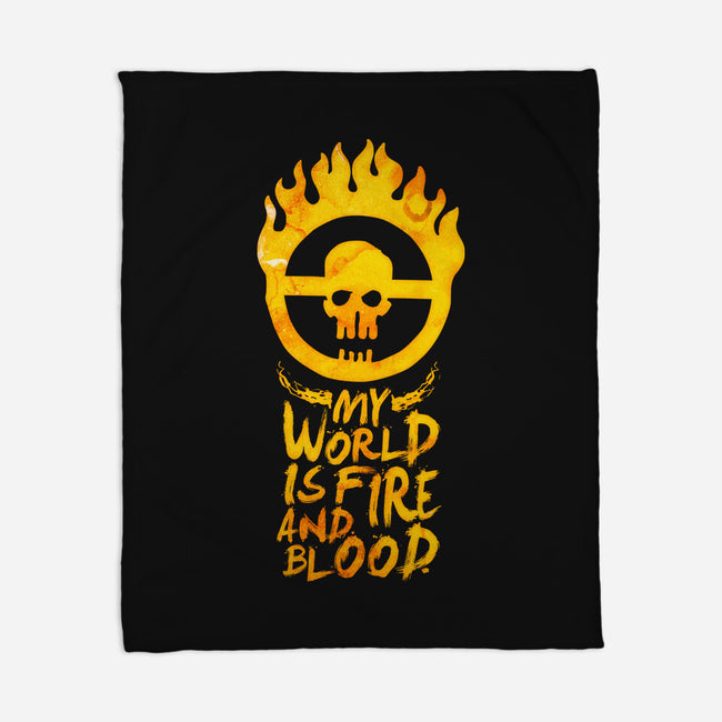 My World Is Fire-None-Fleece-Blanket-demonigote