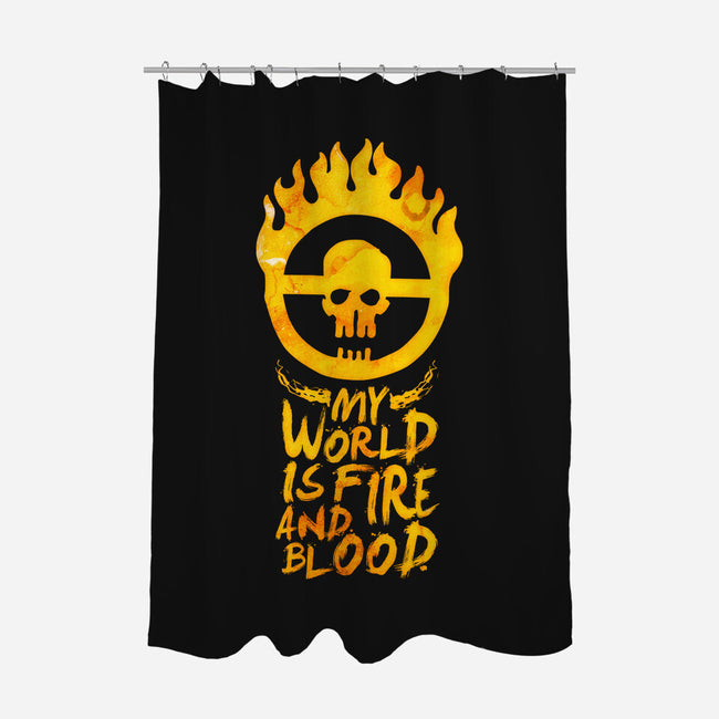 My World Is Fire-None-Polyester-Shower Curtain-demonigote