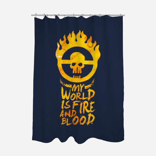 My World Is Fire-None-Polyester-Shower Curtain-demonigote