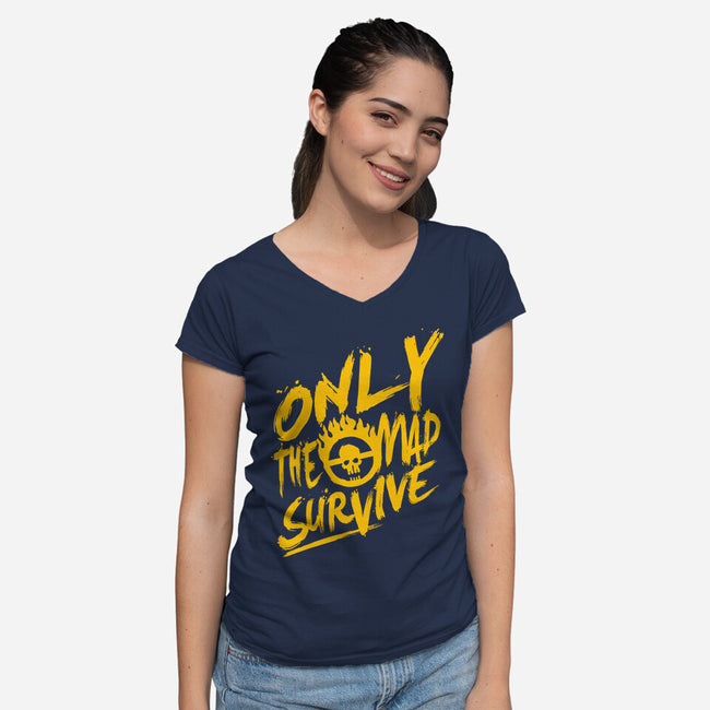 Only The Mad-Womens-V-Neck-Tee-demonigote