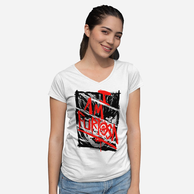 I Am Furiosa-Womens-V-Neck-Tee-demonigote