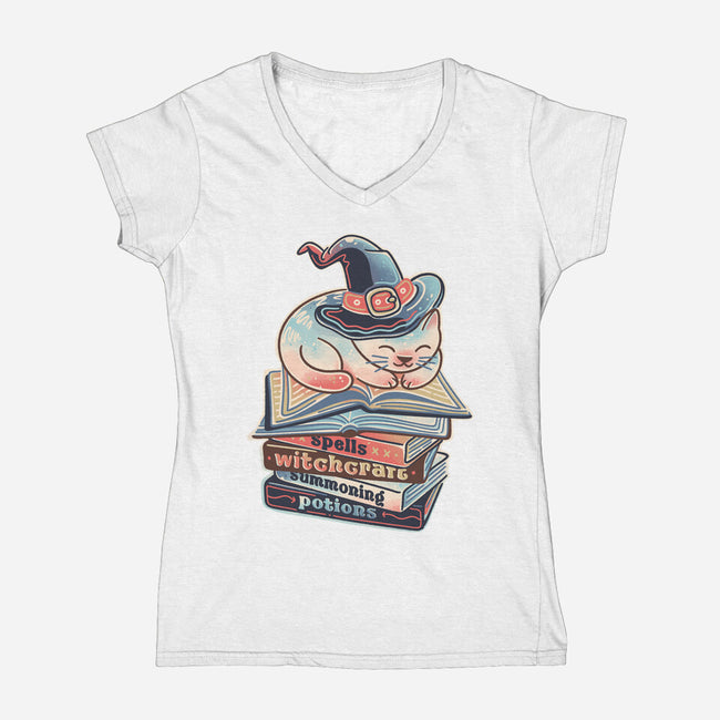 Reading Books Is Fun-Womens-V-Neck-Tee-glitchygorilla