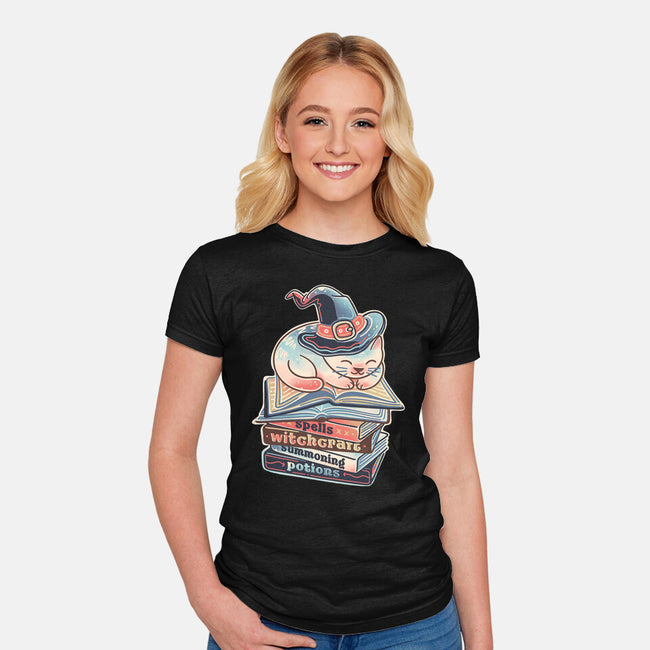 Reading Books Is Fun-Womens-Fitted-Tee-glitchygorilla