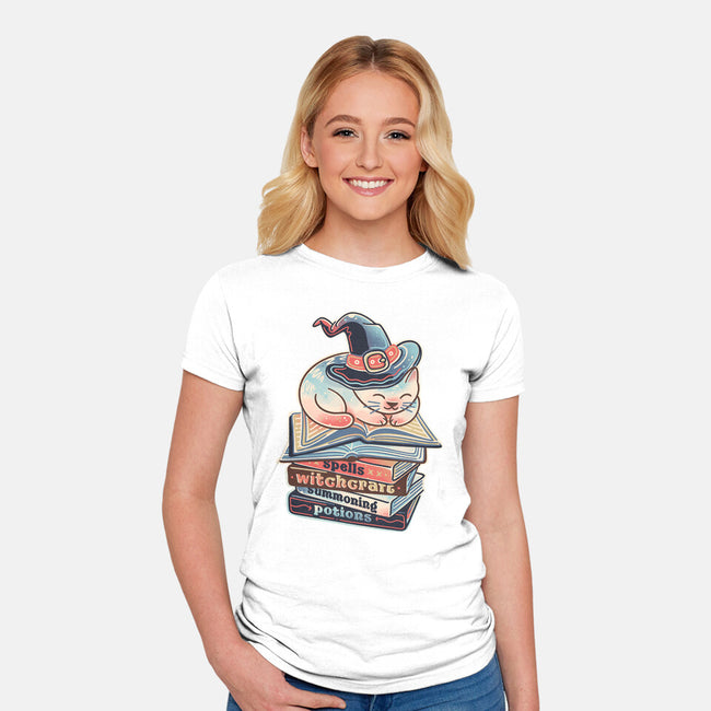 Reading Books Is Fun-Womens-Fitted-Tee-glitchygorilla