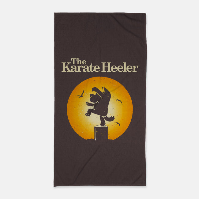 The Karate Heeler-None-Beach-Towel-retrodivision