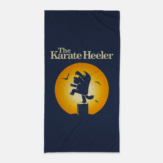 The Karate Heeler-None-Beach-Towel-retrodivision