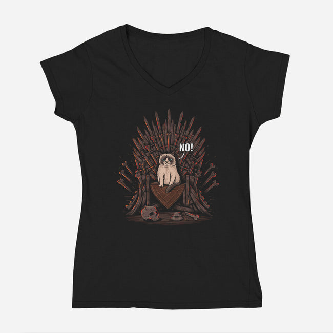 Game Of Grumpy-Womens-V-Neck-Tee-Gamma-Ray