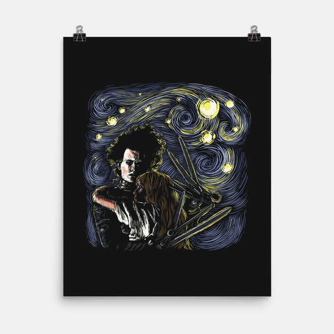 Starry Scissorhands-None-Matte-Poster-zascanauta