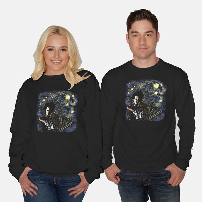 Starry Scissorhands-Unisex-Crew Neck-Sweatshirt-zascanauta