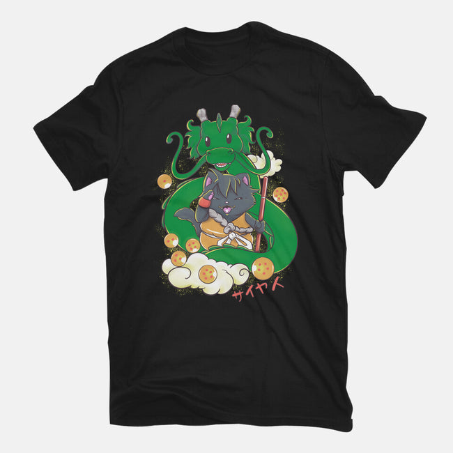 Saiyan Maneki Neko-Mens-Basic-Tee-ellr