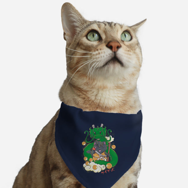 Saiyan Maneki Neko-Cat-Adjustable-Pet Collar-ellr