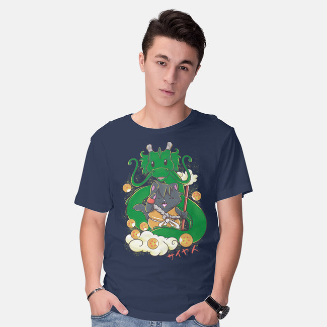 Saiyan Maneki Neko-Mens-Basic-Tee-ellr