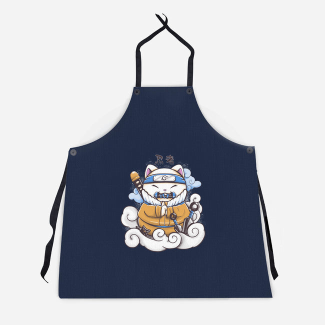 Ninja Maneki Neko-Unisex-Kitchen-Apron-ellr