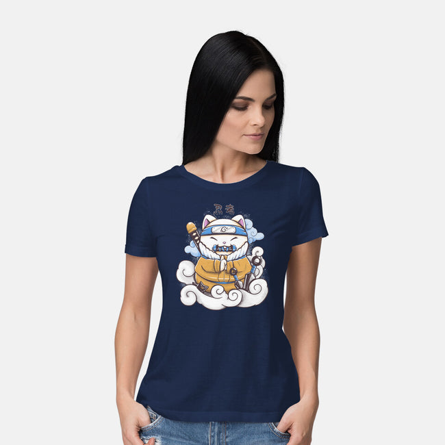 Ninja Maneki Neko-Womens-Basic-Tee-ellr