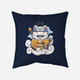 Ninja Maneki Neko-None-Removable Cover-Throw Pillow-ellr