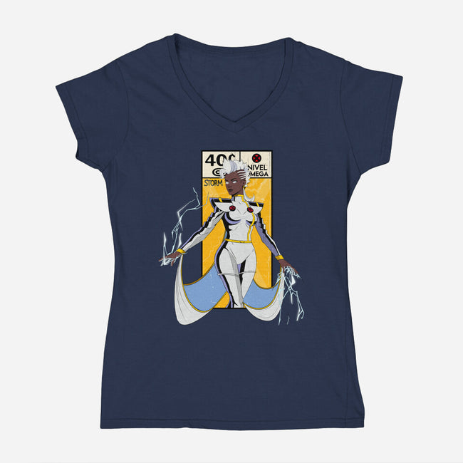 The Fury Of The Storm-Womens-V-Neck-Tee-AqueleJutsu