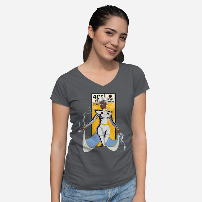 The Fury Of The Storm-Womens-V-Neck-Tee-AqueleJutsu