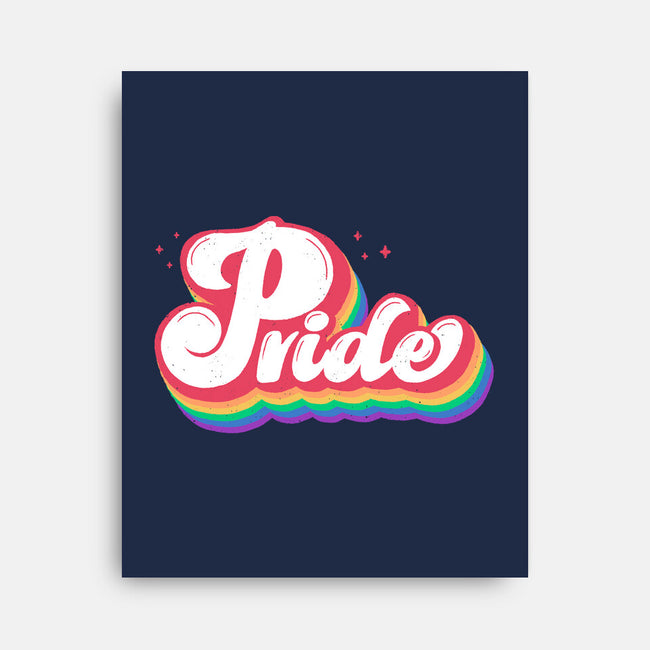 Pride Vintage Text-None-Stretched-Canvas-xMorfina