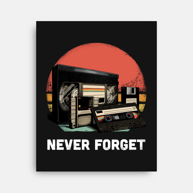 Never Forget Cassette-None-Stretched-Canvas-GoshWow