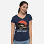 Never Forget Cassette-Womens-V-Neck-Tee-GoshWow