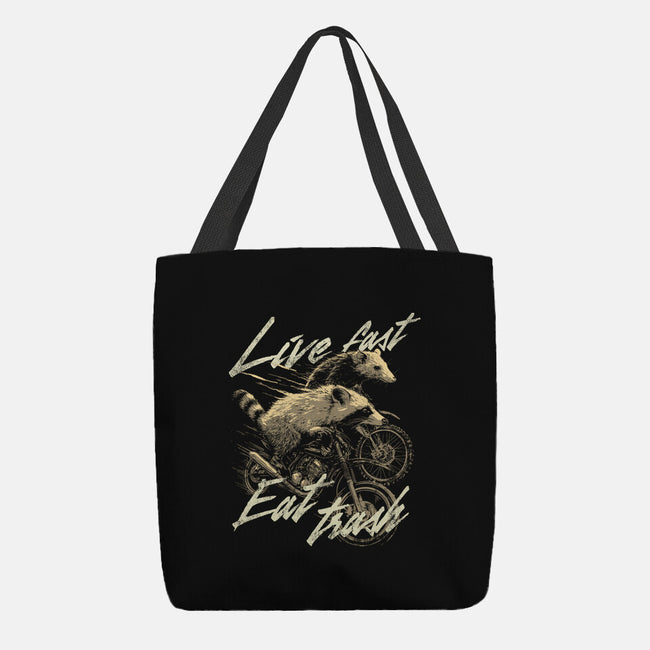 Raccoon Live Fast Eat Trash-None-Basic Tote-Bag-GoshWow