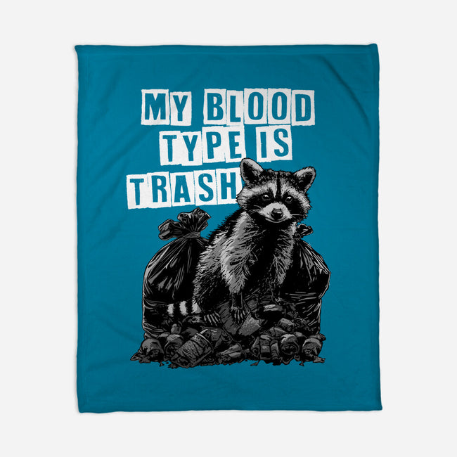 Trash Blood Type-None-Fleece-Blanket-GoshWow