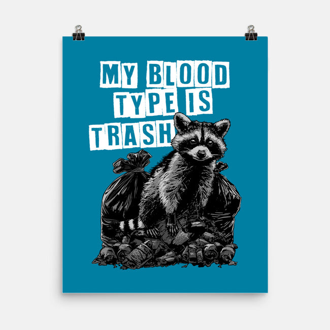 Trash Blood Type-None-Matte-Poster-GoshWow