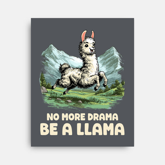 Drama Llama-None-Stretched-Canvas-GoshWow